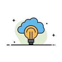 Idea Light Bulb Focus Success  Business Flat Line Filled Icon Vector Banner Template