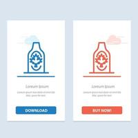 Bottle Autumn Canada Leaf Maple  Blue and Red Download and Buy Now web Widget Card Template vector