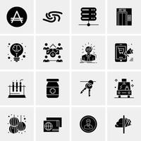 16 Universal Business Icons Vector Creative Icon Illustration to use in web and Mobile Related proje