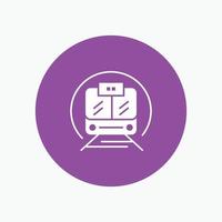 tren de velocidad transporte tren público blanco glifo icono vector