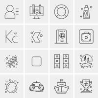 16 Universal Business Icons Vector Creative Icon Illustration to use in web and Mobile Related proje