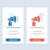 Air Attribute Can Fan Horn  Blue and Red Download and Buy Now web Widget Card Template vector