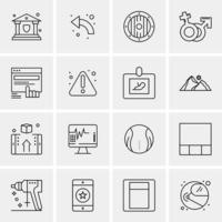 16 Universal Business Icons Vector Creative Icon Illustration to use in web and Mobile Related proje