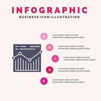 Analysis Web Website Report Infographics Presentation Template 5 Steps Presentation vector