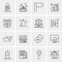 16 Universal Business Icons Vector Creative Icon Illustration to use in web and Mobile Related proje