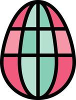 Egg Easter Holiday   Flat Color Icon Vector icon banner Template