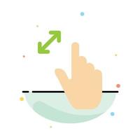 Expand Gestures Interface Magnification Touch Abstract Flat Color Icon Template vector