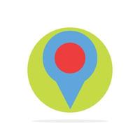 Location Map Marker Pin Abstract Circle Background Flat color Icon vector
