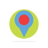 Location Map Marker Pin Abstract Circle Background Flat color Icon vector