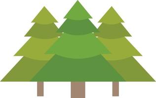 forest camping jungle tree pines Flat Color Icon Vector