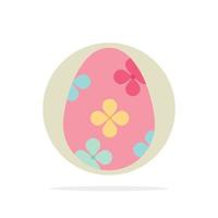 decoración pascua huevo de pascua huevo círculo abstracto fondo color plano icono vector