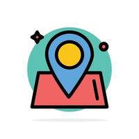 Location Map Way World Abstract Circle Background Flat color Icon vector