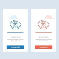 Eye Find Look Looking Search See View  Blue and Red Download and Buy Now web Widget Card Template vector