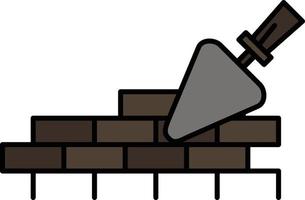 Brickwork Mason Building Travel  Flat Color Icon Vector icon banner Template