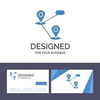 Creative Business Card and Logo template Gps Location Map Vector Illustration