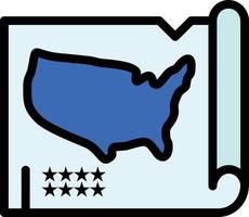 mapa estados unidos usa empresa logotipo plantilla color plano vector