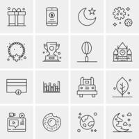 16 Business Universal Icons Vector Creative Icon Illustration to use in web and Mobile Related proje