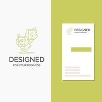 Business Logo for Awareness. brand. package. placement. product. Vertical Green Business .Visiting Card template. Creative background vector illustration