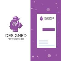 Business Logo for knowledge. management. sharing. smart. technology. Vertical Purple Business .Visiting Card template. Creative background vector illustration