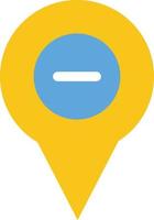Location Map Navigation Pin minus  Flat Color Icon Vector icon banner Template