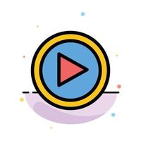 Video Interface Play User Abstract Flat Color Icon Template vector