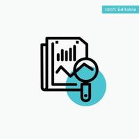 File Static Search Computing turquoise highlight circle point Vector icon