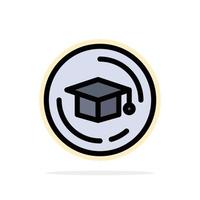 Cap Education Graduation Abstract Circle Background Flat color Icon vector