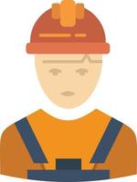 trabajador industria avatar ingeniero supervisor color plano icono vector icono banner plantilla