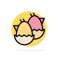 Egg Baby Easter Nature Abstract Circle Background Flat color Icon vector