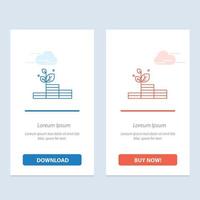 Grow Growth Money Success  Blue and Red Download and Buy Now web Widget Card Template vector