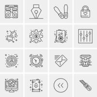 16 Universal Business Icons Vector Creative Icon Illustration to use in web and Mobile Related proje