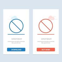 Cancel Forbidden No Prohibited  Blue and Red Download and Buy Now web Widget Card Template