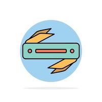 Knife Razor Sharp Blade Abstract Circle Background Flat color Icon vector
