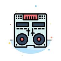Cd Console Deck Mixer Music Abstract Flat Color Icon Template vector