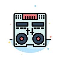 Cd Console Deck Mixer Music Abstract Flat Color Icon Template vector