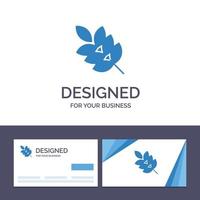 Creative Business Card and Logo template Ecology Green Leaf Plant Spring Vector Illustration