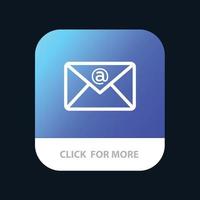 Email Inbox Mail Mobile App Button Android and IOS Line Version vector