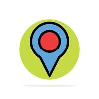 Location Map Marker Pin Abstract Circle Background Flat color Icon vector