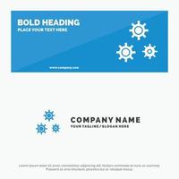 Configuration Gears Preferences Service SOlid Icon Website Banner and Business Logo Template vector