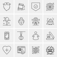 16 Universal Business Icons Vector Creative Icon Illustration to use in web and Mobile Related proje