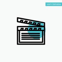 American Movies Video Usa turquoise highlight circle point Vector icon