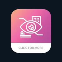 Eye Tap Eye tap Technology Mobile App Button Android and IOS Line Version vector