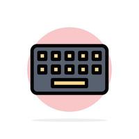 KeyBoard Typing Board Key Abstract Circle Background Flat color Icon vector