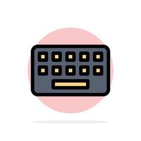 teclado tablero de escritura clave círculo abstracto fondo color plano icono vector