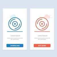 Cd Dvd Studio  Blue and Red Download and Buy Now web Widget Card Template vector