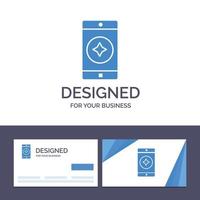 Creative Business Card and Logo template Favorite Mobile Mobile Mobile Application Vector Illustrati