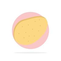 Potato Food  Abstract Circle Background Flat color Icon vector