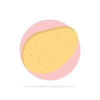 Potato Food  Abstract Circle Background Flat color Icon vector