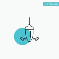 Sinker Instrument Measurement Plumb Plummet turquoise highlight circle point Vector icon