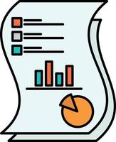 informe de papel de marketing de datos comerciales de análisis de auditoría plantilla de banner de icono de vector de icono de color plano